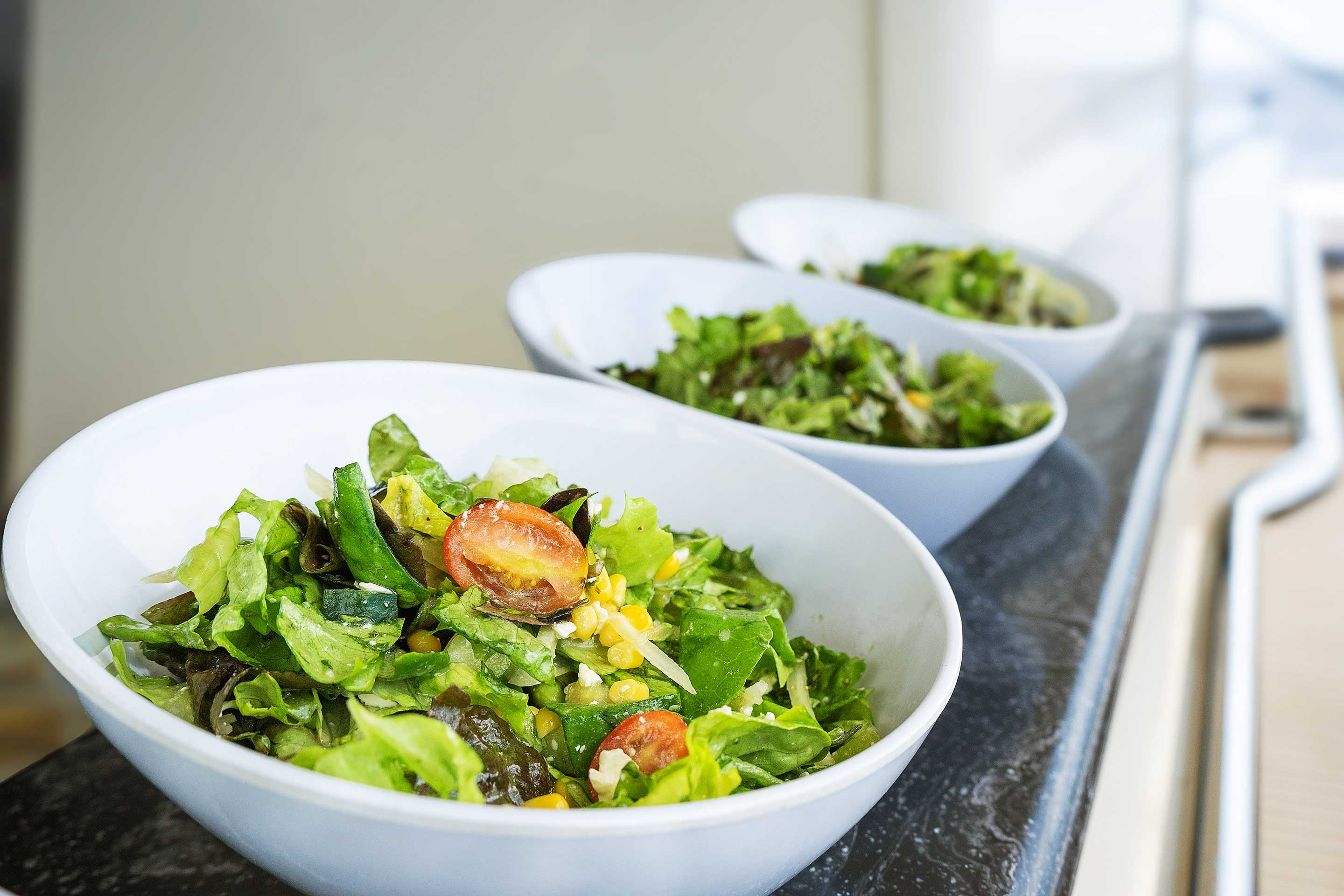 Tossed salad on sunset dinner cruise