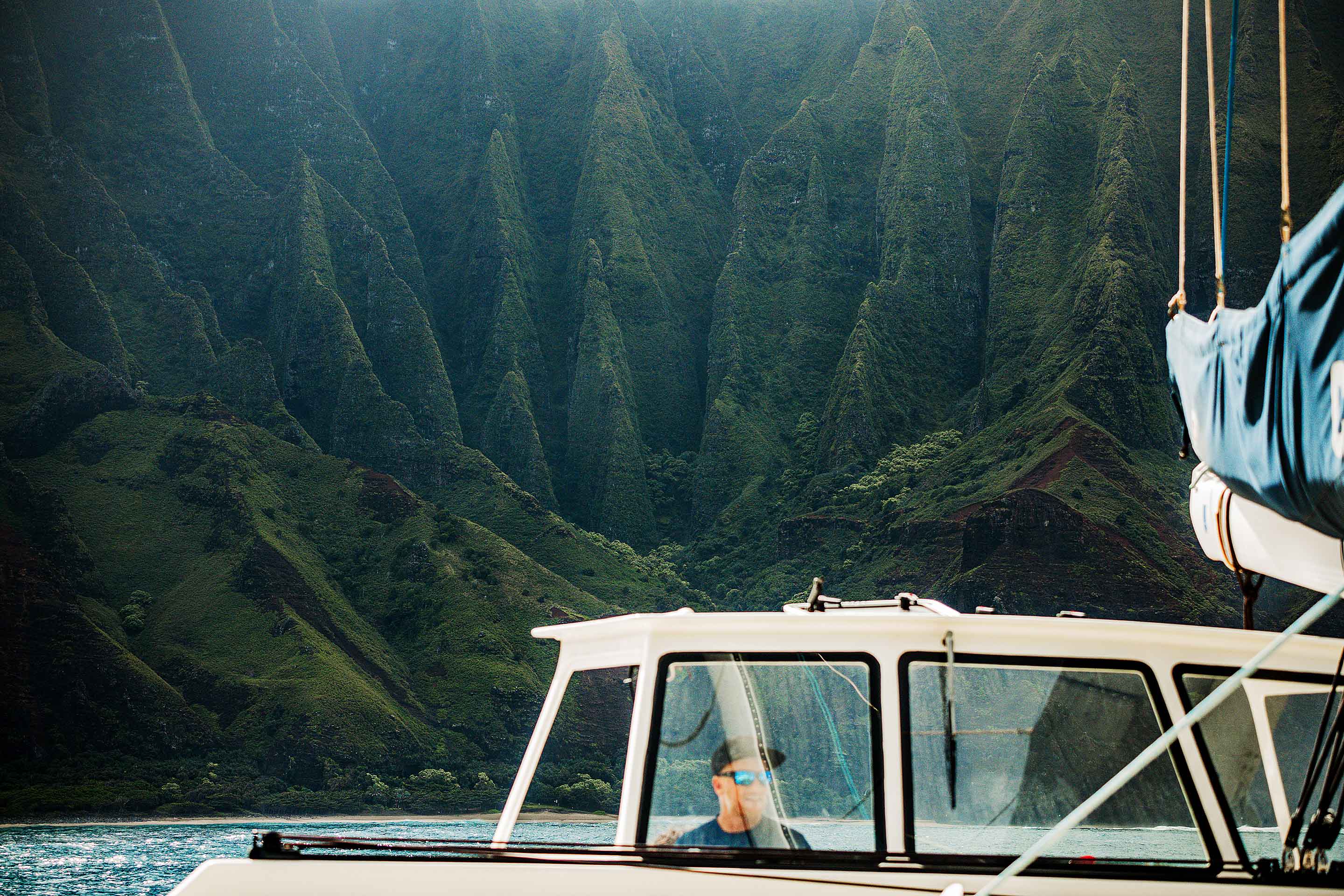 Capt Andy's Kauai coast tours include a seasoned Captain.